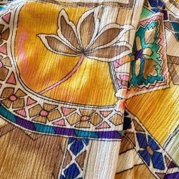 O'Neill Johnny Zephora Super Soft Printed Pull-On Wide Leg Surf Pants M - Picture 3 of 7